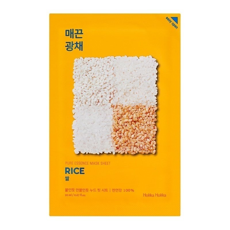 Holika Holika Pure Essence Mask Sheet Rice – veido kaukė